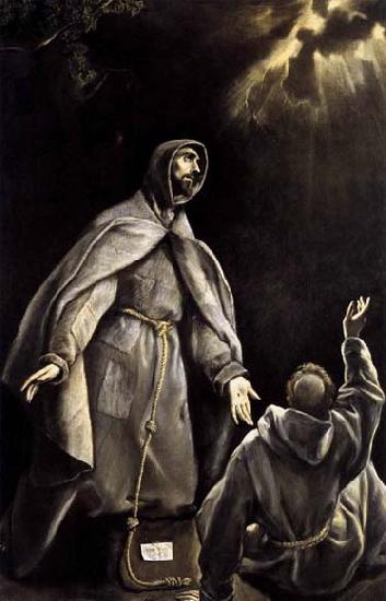 GRECO, El St Francis-s Vision of the Flaming Torch oil painting image